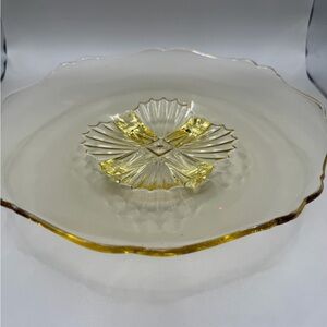 Vintage Yellow Depression Glass Bowl